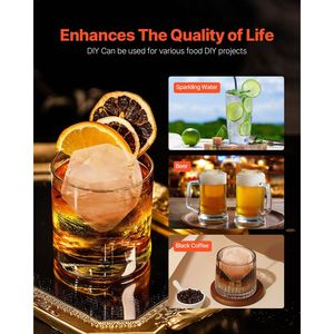 Kit per la creazione di sfere di ghiaccio a forma di diamante da 2,4 pollici in alluminio aeronautico, con pinza per ghiaccio e pressa per ghiaccio a forma di diamante D - Product Image 6