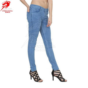 Jeans de Corte Ajustado para Mujer, Marca Privada, Tela Elástica de Calidad, Cintura Media, Costuras Duraderas, Cierre de Botón, Corte Moderno y Elegante - Product Image 2