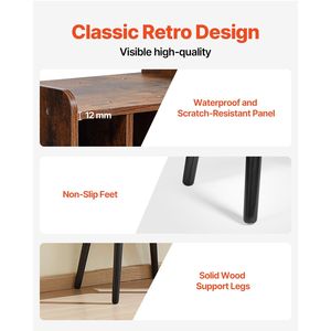 Supporto Girevole in Legno a 2 Livelli con 4 Armadietti e Spazio per 100 Album in Vinile - Product Image 5
