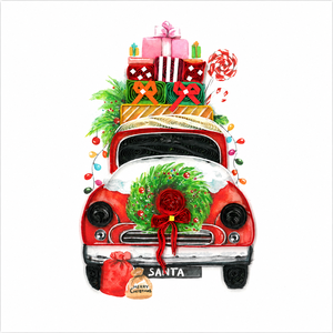 Custom Quilling Card Vintage Christmas Truck Design Theme Wholesale Print Santa Holiday Gift Greeting Card OEM/ODM Manufacture - Product Image 1