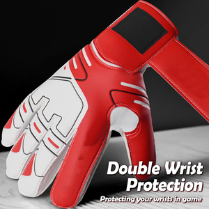 ถุงมือผู้รักษาประตู Sportex Professional สีแดง ผลิตจากยางเยอรมันแบบ Contact Latex ทรง Negative Cut สำหรับฟุตบอล  ความหนา 4 มม.  ยึดเกาะดีเยี่ยม ระบายอากาศได้ดี - Product Image 4