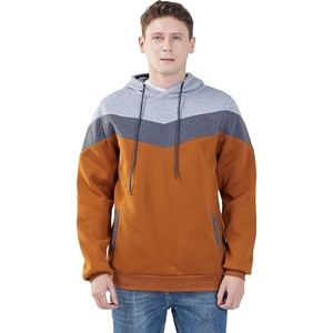 Sudadera con Capucha para Hombre, de Invierno, Tejido Terry, Transpirable, de Secado Rápido, Ecológica, Informal, Negra y Beige, Manga Larga, Corte Regular - Product Image 6