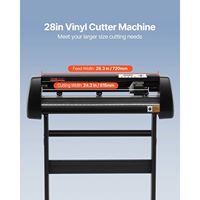 Machine de découpe de vinyle gris 24,2 pouces avec écran LCD, rouleaux de pression réglables, traceur de découpe de signalétique, largeur d'alimentation papier 615 mm