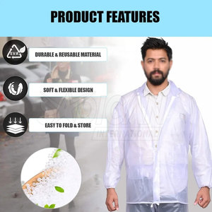 Travel Outdoor Breathable <b>Lightweight</b> Waterproof <b>Rain</b> Suit <b>Jacket</b> and Trousers Set for Tour Hiking Camping and Cycling - Product Image 5