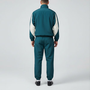 Ensemble de survêtements de sport pour homme, en nylon, deux pièces, légers, coupe-vent et imperméables, veste et pantalon de jogging. - Product Image 6