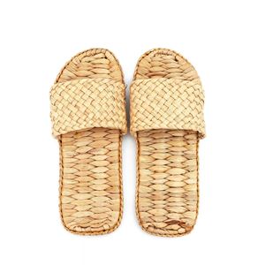 Handmade Water Hyacinth <b>Slippers</b> Natural Fiber Indoor House Sandals Suitable for Hotels Resorts Villas and Guest Houses - Product Image 1