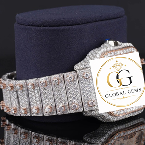 Reloj de Diamantes con Baño de Oro de Lujo y Alta Calidad para Hombre, Estilo Casual para Club y Noche, Disponible a Precio de Exportación - Product Image 4