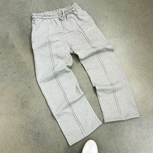 Custom Made Striped <b>Jogger</b> Sweatpants Sweat Track <b>Stacked</b> Pants for Men Flared Wide Leg Baggy Sweatpants Jogging Pants - Product Image 6