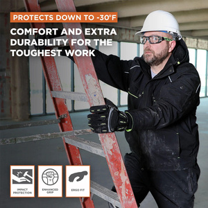 Industrial Safety Gloves Anti Vibrating Mechanic Leather Gloves with Impact Heat Resistance Cut Protection - Product Image 3