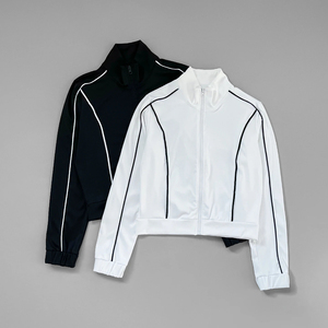 Chaqueta deportiva para mujer, cárdigan holgado, chaqueta informal transpirable de alta elasticidad para otoño e invierno, para correr, Yoga y Fitness - Product Image 1