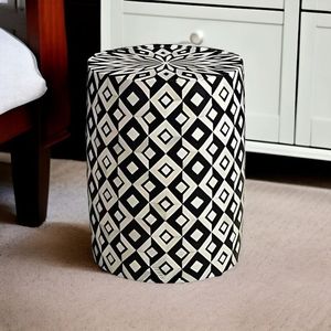 Luxury Bone Inlay Side <b>Table</b> Handmade Decorative Home Accent Piece For Residential Hospitality And Commercial Decor - Product Image 1