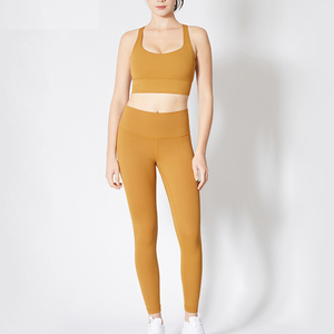 Nuevo Conjunto Deportivo Sexy para Mujer, Sujetador Deportivo con Tirantes Finos Cruzados en la Espalda, Leggings de Cintura Alta con Espalda en V, para Yoga, Gimnasio y Fitness - Product Image 6