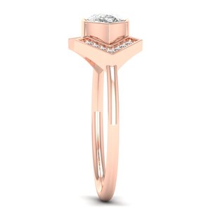 Anillos de Compromiso REYES de Alta Calidad con Diamante Cultivado en Laboratorio CVD de 0.82 Quilates en Oro Rosa de 14K, Anillos de Promesa de Boda, Joyería Fina - Product Image 3