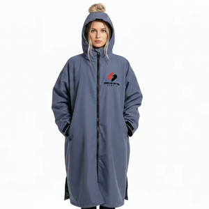 Men Swim Parka <b>Jacket</b> Waterproof Warm <b>Fleece</b> <b>Lined</b> Hooded Winter Sports Team Wear Custom Wholesale Supplier - Product Image 3