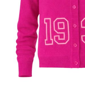 Cárdigan Rosa Bordado con Botones, Suéter de Punto de Manga Larga, Suave, Informal, a la Moda, para Usar en Capas, Estilo de Ropa para el Día a Día - Product Image 6