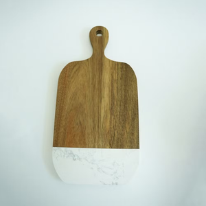 Planche à découper en marbre rectangulaire, emballage individuel, bois et marbre, planche à découper pour viande et légumes, prix le plus bas - Product Image 4
