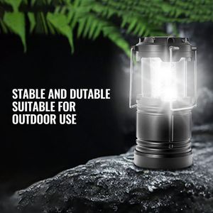 Lot de 4 lanternes de camping LED légères avec base magnétique, alimentées par batterie et lumières pliables à suspendre pour une utilisation en extérieur - Product Image 6
