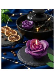 Elegant Realistic Handmade Rose-shaped Soy Wax Art <b>Candle</b> Dessert Scented Non-Toxic Clean Burn for Valentine's Day <b>Gifting</b> Home - Product Image 2