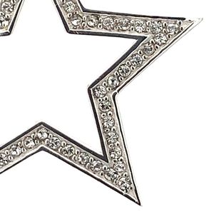Collar con colgante de estrella plateada para mujer, diseño elegante de cristal brillante, joyería de moda de lujo, accesorios de hermandad - Product Image 2