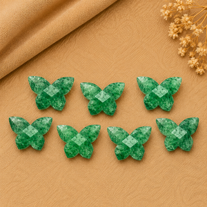 Cuentas de Piedras Preciosas Facetadas en Forma de Mariposa Verde Fresa de 14x10 mm para la Fabricación de Joyas, Cuentas Sueltas al por Mayor, Suministros para Manualidades - Product Image 6