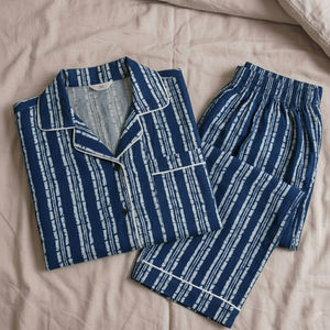 New Arrival Sexy Simple <b>Thermal</b> Hand Block Printed 100% Cotton Summer Pajama Set Soft Lightweight Comfortable Reversible <b>Women</b> - Product Image 3