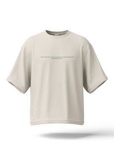 Camiseta Oversize Lisa con Hombros Caídos y Estampado Gráfico - Compra Camisetas de Algodón Grueso de Alta Calidad para Hombre - Product Image 4