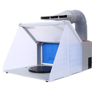 Portable 6ft tuyau d'extension d'échappement aérographe cabine de pulvérisation 3 lumières LED tampon filtrant remplaçable pour passe-temps peinture artisanat fournitures - Product Image 4