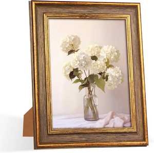 Antique Style Carved Walnut Wood Picture <b>Frame</b> Ornate Victorian Tabletop Photo <b>Frame</b> Classic Rectangular Art Display Stand - Product Image 2