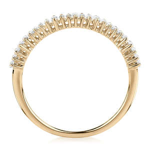 Anillo de Boda de Diamantes Cultivados en Laboratorio de 0.48 CT, Corte Baguette, Certificado IGI, Oro Amarillo de 14K, Media Eternidad, Apilable, Aniversario - Product Image 3