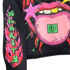 Sudadera con Capucha Gráfica para Hombre, Estampado de Letras Góticas, Sudadera con Capucha de Algodón Grueso, Ropa Urbana de Moda, Prendas OEM - Product Image 4