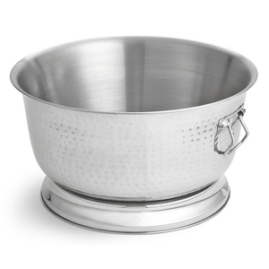 Elegant Hammered Aluminum Wine Ice Bucket With Wire Ring Handles Pedestal Base Luxury Party <b>Champagne</b> Beverage Tub For Wedding - Product Image 2