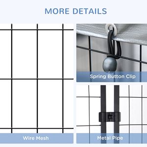 Outdoor Heavy Duty 4 X 4 X 6 Welded Wire Dog Kennel with Roof UV Resistant Playpen <b>Enclosure</b> Escape-proof Lock <b>Pet</b> Cage - Product Image 5
