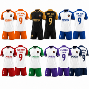 OEM Service Premium Custom Football Jersey Set Lightweight Breathable Quick Dry Short Unisex Teams <b>Soccer</b> Sports Kit for - Product Image 2