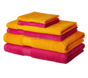 Juego de Toallas de Algodón de 6 Piezas, 500 GSM, Suaves y Duraderas, Precio de Fábrica, para Hotel, Spa y Salón - Product Image 1