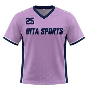 Maillot de lacrosse unisexe violet lavande en polyester, coupe athlétique, vêtements de sport performants pour matchs d'équipe - Product Image 1