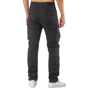 Pantalones Cargo Oscuros Ligeros y Modernos para Hombre, Corte Ajustado, Cómodos, Casuales, Antipilling, Cierre de Cremallera, Tela Elástica de Algodón y Spandex - Product Image 2