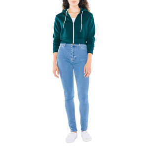 Hoodies crop top tendance pour femmes, vente en gros, sweat-shirts crop top de sport, hoodies oversize pour femmes, crop tops à capuche Pakistan OEM - Product Image 2