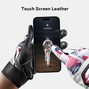 High Quality Manufacturer Baseball Leather Batting Gloves <b>Outdoor</b> Sports Wear Durable Baseball Batting Gloves OEM Service - Product Image 4
