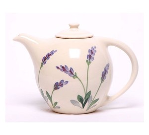 Théière rayée bleue avec bec verseur lisse, poignée confortable, corps isotherme, idéale pour servir le thé - Product Image 6