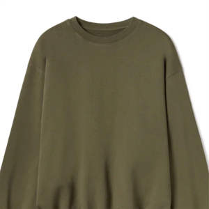 เสื้อสเวตเชิ้ตคอกลมสีเขียวมะกอก ทรงปกติ ใส่ได้ทั้งชายและหญิง ดีไซน์คัลเลอร์บล็อก ผ้าถัก สวมใส่สบายๆ สำหรับฤดูใบไม้ร่วง แขนยาว ผ้าฝ้าย 100% - Product Image 3