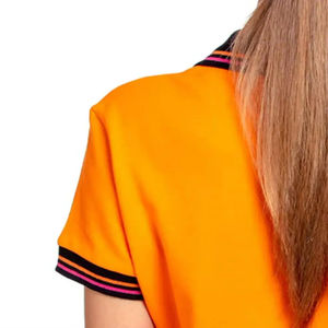 Polo de golf informal liso de alta calidad para mujer, con logotipo personalizado, moderno, de punto, en oferta. - Product Image 6