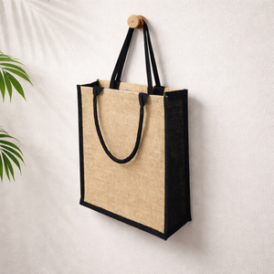 High Quality Dual Tone Jute Tote <b>Bag</b> with Rope Handle | Promotional <b>Reusable</b> Shopping <b>Bag</b> for Grocery & Daily Use - Product Image 3