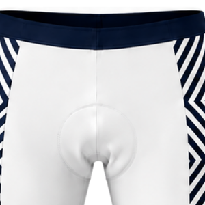 Navy Blue White Custom <b>Cycling</b> Jersey <b>Shorts</b> Set <b>Short</b> Sleeve Full Zip Breathable <b>Padded</b> Bike Uniform Racing Team Sportswear - Product Image 6