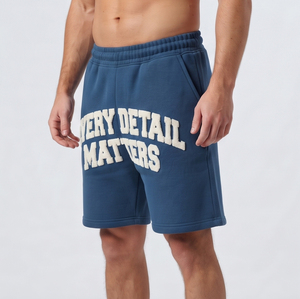 Pantalones Cortos de Forro Polar para Hombre, 100% Poliéster, con Cordón Ajustable, Bordado Chenille, Cintura Elástica, para Invierno - Product Image 4