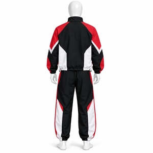 Ensemble de survêtement léger pour homme avec logo de marque personnalisé, coupe-vent en nylon à séchage rapide, ensemble de sport deux pièces pour la salle de sport - Product Image 5