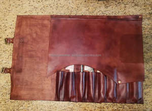 Estuche de Cuero de Lujo para Cuchillos de Chef, Enrollable, a Prueba de Olores, Protección Resistente, Estuche de Almacenamiento Profesional para Herramientas de Cocina LSKR-0021 - Product Image 3