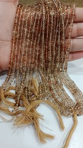 Cuentas de Topacio Marrón Natural en Forma de Rondelle, Lisas, de 3-4 mm, Vendidas por Hilo de 13 Pulgadas - Product Image 2