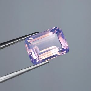 Natural Lavender Quartz Emerald Cut Loose Gemstone <b>Light</b> Purple Faceted Stone For Jewelry Making Wholesale Supplier - Product Image 3