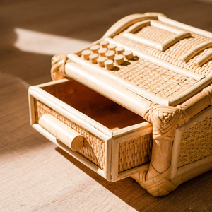 Téléphone jouet en rotin naturel de haute qualité, fait main, vintage, pour jeu d'imitation pour enfants, best-seller, vente en gros d'usine OEM ODM - Product Image 2