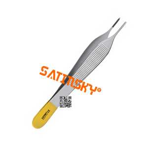 Pinzas de tejido de pulgar TC ADSON Micro 12 CM Microcirugía Manual de acero inoxidable CE Certificado Clase III Instrumentos - Product Image 1